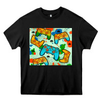 Black gaming controller Heavy Core Tee - JahusDesignShop