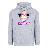 Heather Grey hyperdimension neptunia (compa aesthetic) Heavyweight Hoodie - lanVoArt