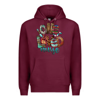 Burgundy One Loved Nurse Premium Hoodie - FaDigitalArtStudio