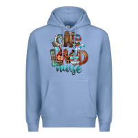 Colony Blue One Loved Nurse Premium Hoodie - FaDigitalArtStudio