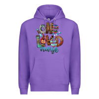 Purple One Loved Nurse Premium Hoodie - FaDigitalArtStudio