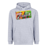 Heather Grey old school fruit stripe gum Heavyweight Hoodie - lanVoArt