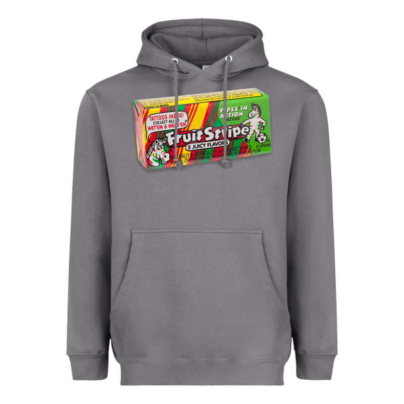 Old School Fruit Stripe Gum Heavyweight Hoodie by lanVoArt | Teevron