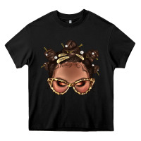 Black Afro Bantu Knots Hairstyles Messy Bun With Clasp Bbs  2 Heavy Core Tee - BundleAndBundleShop