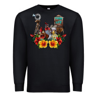 Black farm life chicken Premium Sweatshirt - SublimationCraftShop
