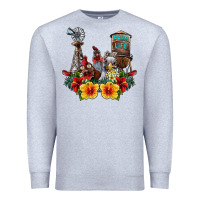 Heather Grey farm life chicken Premium Sweatshirt - SublimationCraftShop