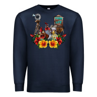 Navy farm life chicken Premium Sweatshirt - SublimationCraftShop