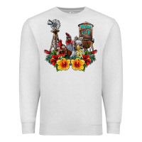 Oatmeal Heather farm life chicken Premium Sweatshirt - SublimationCraftShop