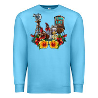 Ocean Blue farm life chicken Premium Sweatshirt - SublimationCraftShop