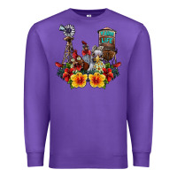 Purple farm life chicken Premium Sweatshirt - SublimationCraftShop