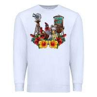 White farm life chicken Premium Sweatshirt - SublimationCraftShop
