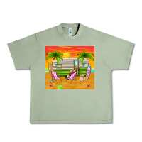 Oil Green summer caravan Urban Heavy Tee - TumblerDesignByShophia