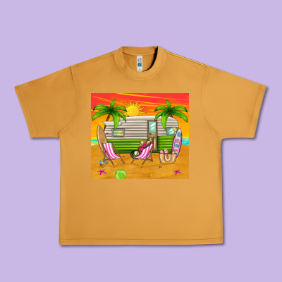 Summer Caravan Urban Heavy Tee Designed By Tumblerdesignbyshophia
