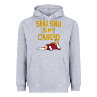 Heather Grey Futurama Snu Snu Is My Cardio GIFT Heavyweight Hoodie - lanVoArt