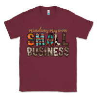 Burgundy minding my own small business Classic Tee - RacoonDesign