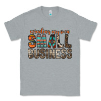 Heather Grey minding my own small business Classic Tee - RacoonDesign