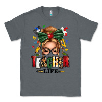 Charcoal Heather teacher life blonde caucassian messy bun Classic Tee - texasbilliewilder