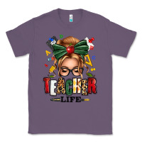 Lavender teacher life blonde caucassian messy bun Classic Tee - texasbilliewilder