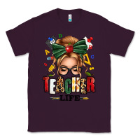 Plum teacher life blonde caucassian messy bun Classic Tee - texasbilliewilder