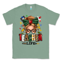 Sage teacher life blonde caucassian messy bun Classic Tee - texasbilliewilder