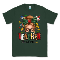 Sports Green teacher life blonde caucassian messy bun Classic Tee - texasbilliewilder