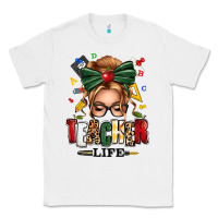 White teacher life blonde caucassian messy bun Classic Tee - texasbilliewilder