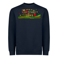 Navy christmas vibes libbey glass Heavyweight Sweatshirt - BundleAndBundleShop