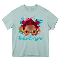 Arona Afro Bantu Knots Red Hairdresser With Leopard Glasses Bbs Heavy Core Tee - BundleAndBundleShop