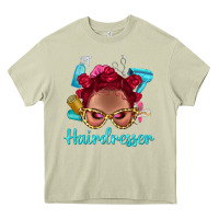 Mossy Afro Bantu Knots Red Hairdresser With Leopard Glasses Bbs Heavy Core Tee - BundleAndBundleShop