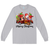 Moon Dust merry christmas truck gnomies Long Sleeve Tee - CowGirlArtShop