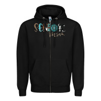 Black senior mom Zipper Hoodie - CowhideDigitalArt