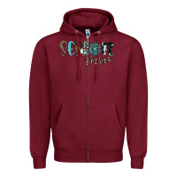Burgundy senior mom Zipper Hoodie - CowhideDigitalArt