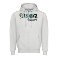 Dove Grey senior mom Zipper Hoodie - CowhideDigitalArt