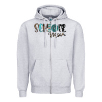 Heather Grey senior mom Zipper Hoodie - CowhideDigitalArt