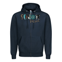 Navy senior mom Zipper Hoodie - CowhideDigitalArt