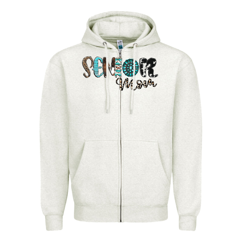 Senior Mom Zipper Hoodie by CowhideDigitalArt | Teevron