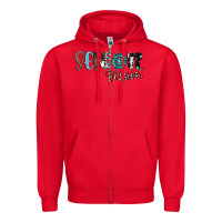 Red senior mom Zipper Hoodie - CowhideDigitalArt