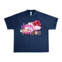 Navy Clouds of love with balloons Valentine's Day Urban Heavy Tee - HowdyJamesFarm