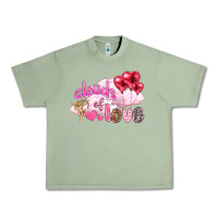 Oil Green Clouds of love with balloons Valentine's Day Urban Heavy Tee - HowdyJamesFarm
