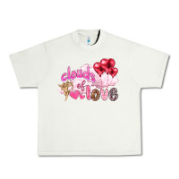 Pistachio Clouds of love with balloons Valentine's Day Urban Heavy Tee - HowdyJamesFarm