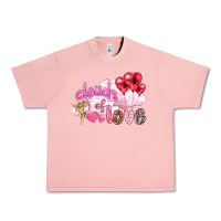 Salmon Clouds of love with balloons Valentine's Day Urban Heavy Tee - HowdyJamesFarm