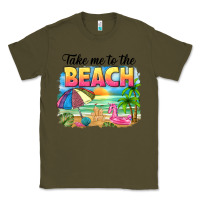 Army Green take me to the beach Classic Tee - NancyCooperArtShop