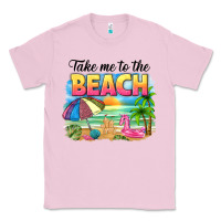 Bubblegum Pink take me to the beach Classic Tee - NancyCooperArtShop