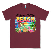 Burgundy take me to the beach Classic Tee - NancyCooperArtShop