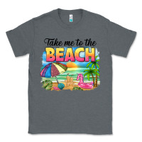 Charcoal Heather take me to the beach Classic Tee - NancyCooperArtShop