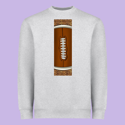 American Football With Leopard Pen Wraps Heavyweight Sweatshirt Designed By Bundleandbundleshop
