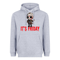 Heather Grey Funny Friday 13th Funny Halloween Horror Heavyweight Hoodie - lanVoArt