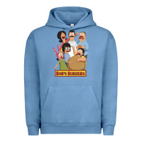 Pigment Pebble Blue bobs family portrait Urban Hoodie - lanVoArt
