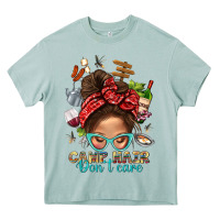 Arona Camp Hair Dont Care Messy Bun Bbs Heavy Core Tee - BundleAndBundleShop