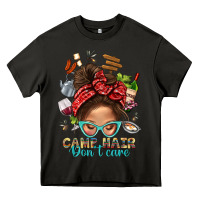 Asphalt Camp Hair Dont Care Messy Bun Bbs Heavy Core Tee - BundleAndBundleShop